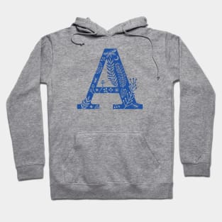 Letter A blue Hoodie